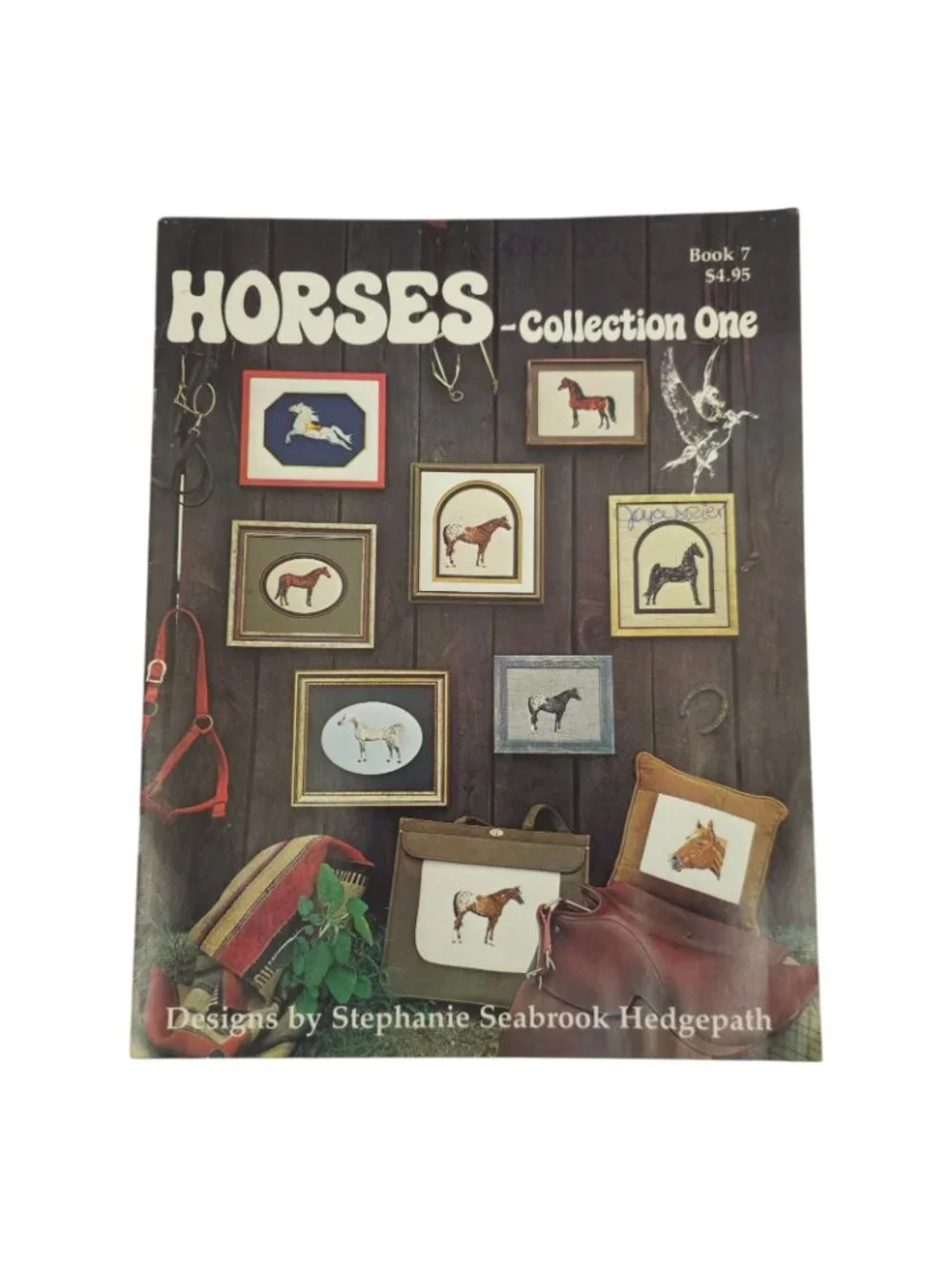 Cross Stitch Book Vintage Lot 5 Stephanie Seabrook Hedgepath Cats Dogs Horses